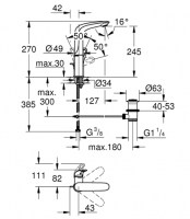 MONOMANDO LAVABO EUROSTYLE GROHE